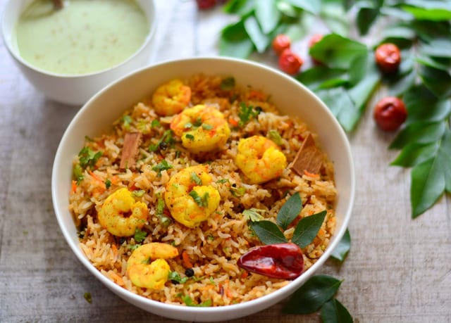 Shrimp Biryani.